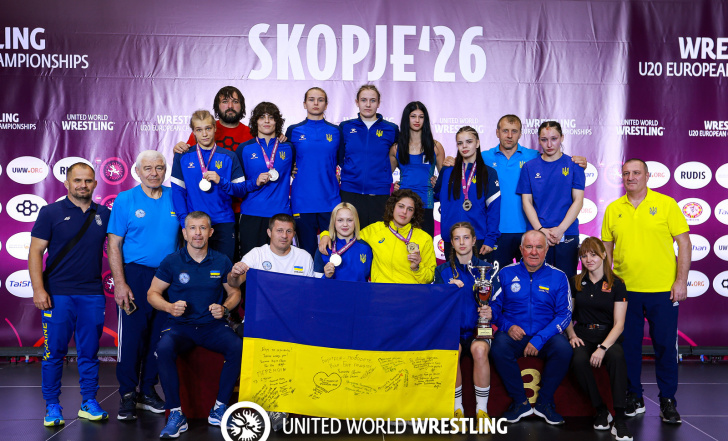 ЖІНОЧА ЗБІРНА УКРАЇНИ СТАЛА ДРУГОЮ В КОМАНДНОМУ ЗАЛІКУ ЄВРО U-20 З БОРОТЬБИ