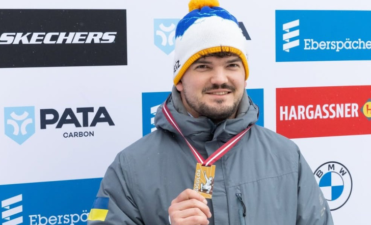 АНТОН ДУКАЧ - БРОНЗОВИЙ ПРИЗЕР КУБКА НАЦІЙ ЗІ САННОГО СПОРТУ